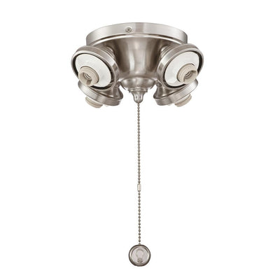 4-Light Brushed Nickel Ceiling Fan Fitter LED Light Kit - Super Arbor