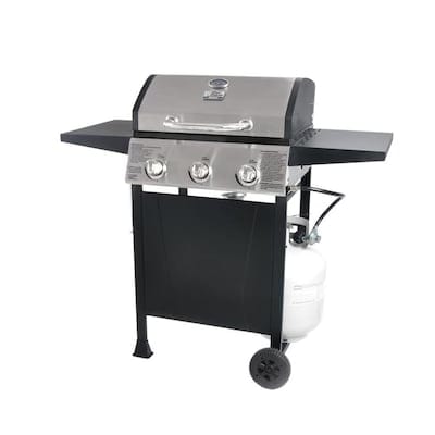 Blue Rhino Black and Silver/Porcelain and Stainless Steel 3-Burner Liquid Propane Gas Grill - Super Arbor