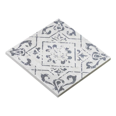 Elida Ceramica Cardosa Deco Squares 6-in x 6-in Matte Porcelain Encaustic Wall Tile