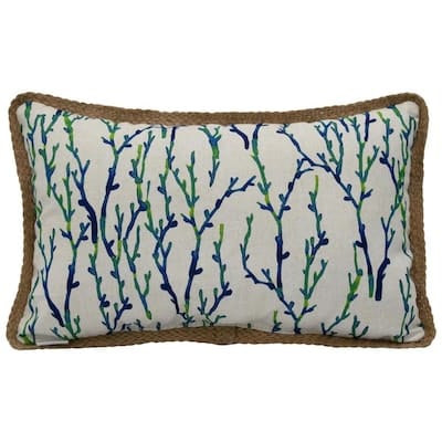 allen + roth Geometric Kona Coral Rectangular Lumbar Pillow