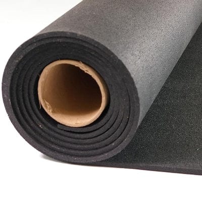 Greatmats Rolled Rubber 48-in x 120-in Black Rubber Sheet Multipurpose Flooring