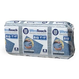 Energy Star Qualified; UltraTouch R-19 Recycled Denim Batt Insulation with Sound Barrier (15-in W x 93-in L) - Super Arbor
