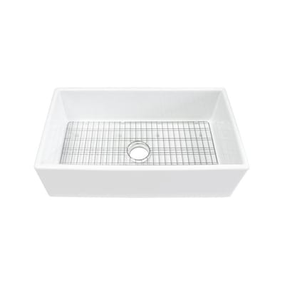 Superior Sinks 33-in x 18-in White Single Bowl Tall (8-in or Larger) Undermount Apron Front/Farmhouse Residential Kitchen Sink