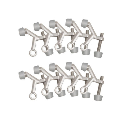 2-1/8 in. x 1-3/4 in. Satin Nickel Standard Hinge Pin Door Stop Value Pack (10 per Pack) - Super Arbor