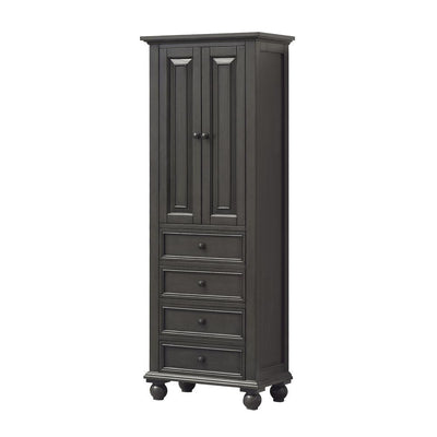 Thompson 24 in. W x 68 in. H x 16 in. D Bathroom Linen Storage Cabinet in Charcoal Glaze - Super Arbor