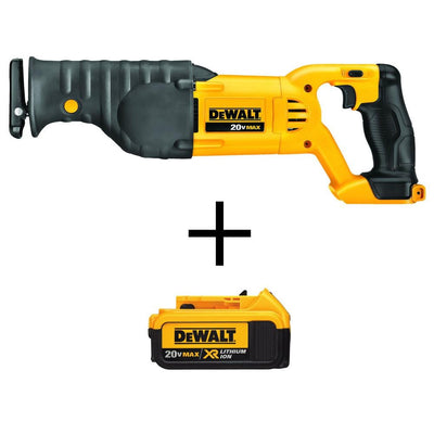 20-Volt MAX Lithium-Ion Cordless Reciprocating Saw (Tool-Only) with Bonus 20-Volt MAX XR Lithium-Ion Battery Pack 4.0Ah - Super Arbor