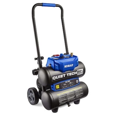 Kobalt Quiet Tech 4.3-Gallon Single Stage Portable Electric Twin Stack Air Compressor