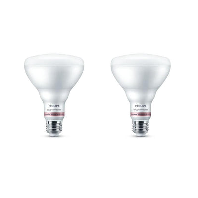 Philips Tunable White BR30 LED 65-Watt Equivalent Dimmable Smart Wi-Fi Wiz Connected Wireless Light Bulb (2-Pack) - Super Arbor