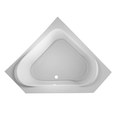 CAPELLA 60 in. x 60 in. Acrylic Corner Drop-in Bathtub in White - Super Arbor