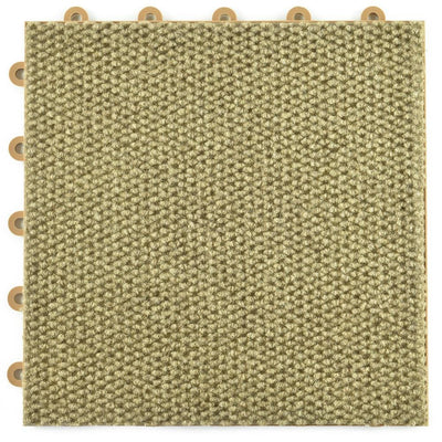 Greatmats ClickBase Tan Hobnail Textured Loop 12.125 in. x 12.125 in. x 9/16 in. Raised Snap Together Carpet Tiles (20 Tiles/Case)