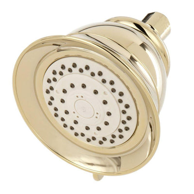 4-Spray 5 in. Single Wall Mount Fixed Shower Head in Polished Brass - Super Arbor