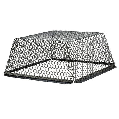 VentGuard 25 in. x 25 in. x 12 in. Stainless Steel Roof Wildlife Exclusion Screen in Black - Super Arbor