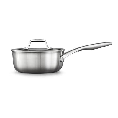 Premier 2.5 qt. Stainless Steel Sauce Pan with Glass Lid - Super Arbor