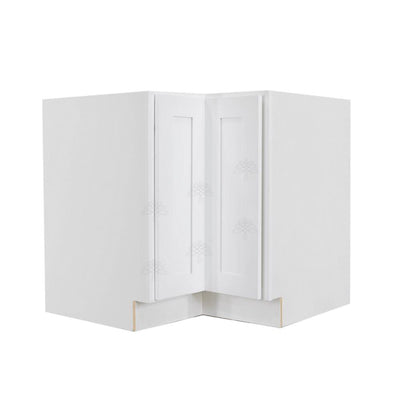 Lancaster Shaker Assembled 36 in. x 34.5 in. x 24 in. Base Lazy Susan Cabinet in White - Super Arbor