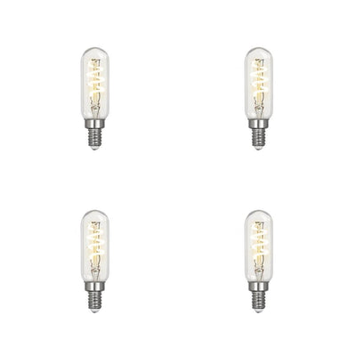 Feit Electric 25-Watt Equivalent T6 Candelabra Dimmable LED Clear Glass Vintage Light Bulb with Spiral Filament Warm White (4-Pack) - Super Arbor