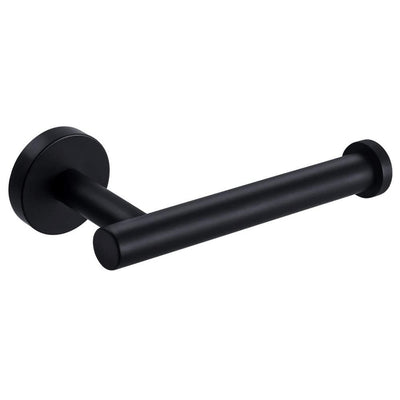 Wall Mounted Single Arm Toilet Paper Holder in Stainless Steel Matte Black - Super Arbor