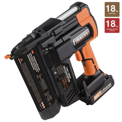 18-Volt 2-in-1 18-Gauge Cordless Nailer and Stapler with Lithium Ion Batteries - Super Arbor