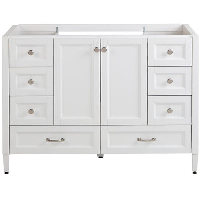 Claxby 48 in. W x 34 in. H x 21 in. D Bath Vanity Cabinet Only in White - Super Arbor