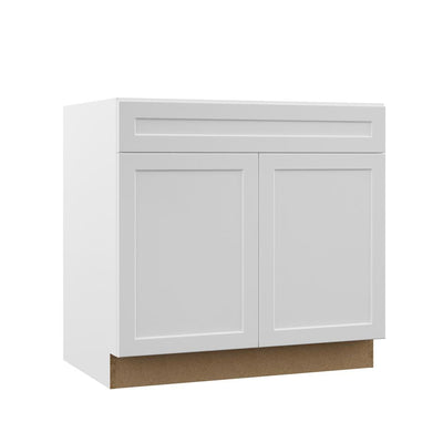 Designer Series Melvern Assembled 24x34.5x23.75 in. Base Kitchen Cabinet in White