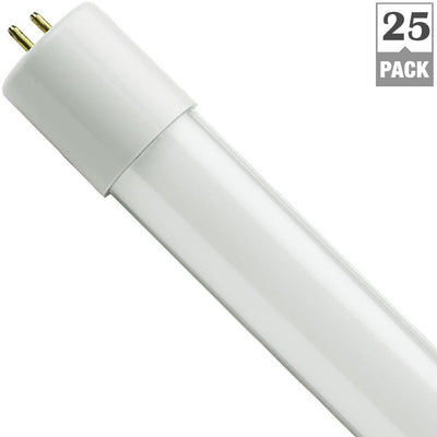 Halco 32-Watt Equivalent 12-Watt 4 ft. Linear Non-Dimmable T8 LED Bypass Tube Double Ended Light Bulb Cool White (25-Pack) - Super Arbor