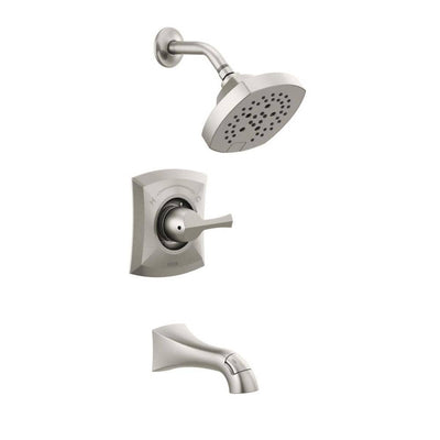 Pierce Single-Handle 5-Spray Tub and Shower Faucet in Spot Shield Brushed Nickel (Valve Included) - Super Arbor