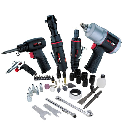 Professional Automotive Composite Air Tool and Accessory Kit with High Torque Impact Wrench (50-Piece) - Super Arbor