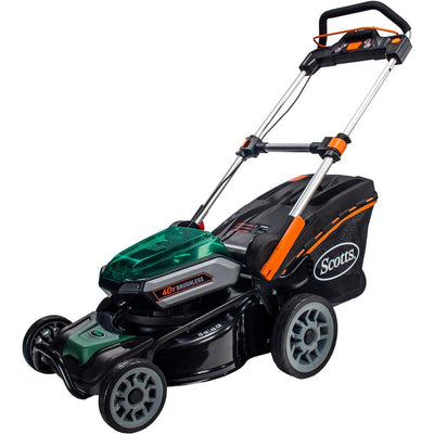 Scotts 19 in. 40-Volt Lithium-Ion Cordless Battery Walk Behind Push Mower with 5 Ah Battery and Charger Included - Super Arbor