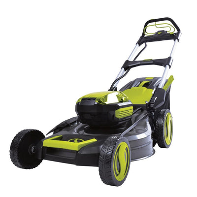 Sun Joe 21 in. 100-Volt Cordless Battery-Powered Walk-Behind Self Propelled Lawn Mower (Tool Only) - Super Arbor