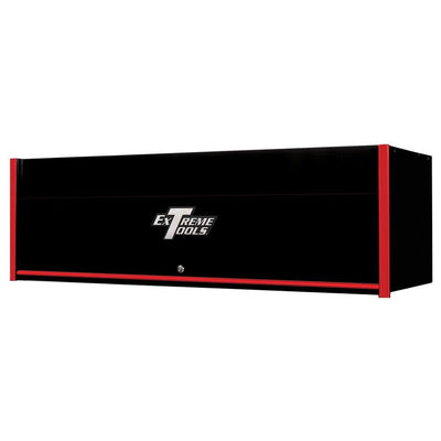 RX Professional 72 in. 0-Drawer Extreme Power Workstation Hutch in Black with Red Handle - Super Arbor