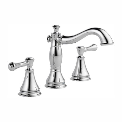 Cassidy 8 in. Widespread 2-Handle Bathroom Faucet with Metal Drain Assembly in Chrome - Super Arbor
