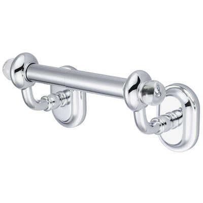 Glass Series Double Post Toilet Paper Holder in Triple Plated Chrome - Super Arbor