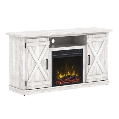 Cottonwood 47.50 in. Media Console Electric Fireplace in White - Super Arbor