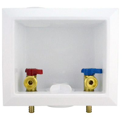 1/2 in. Brass PEX Barb x 3/4 in. Male Hose Thread Washing Machine Outlet Box - Super Arbor