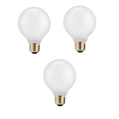 Philips 40-Watt Equivalent G25 Halogen White Decorative Globe Light Bulb (3-Pack) - Super Arbor