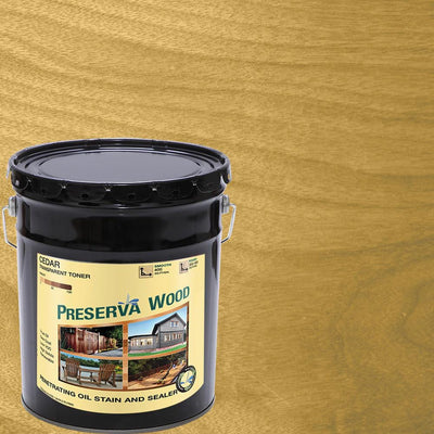 Preserva Wood 5 Gal. Oil-Based Cedar Penetrating Exterior Stain and Sealer - Super Arbor