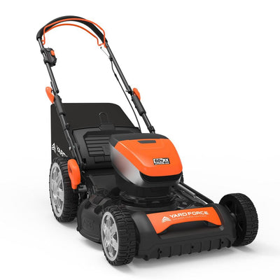 YARD FORCE 20 in. 60-Volt Cordless Brushless Lithium-ion 4.0Ah Walk Behind RWD Self-Propelled Mower, Battery, Fast Charger Included - Super Arbor