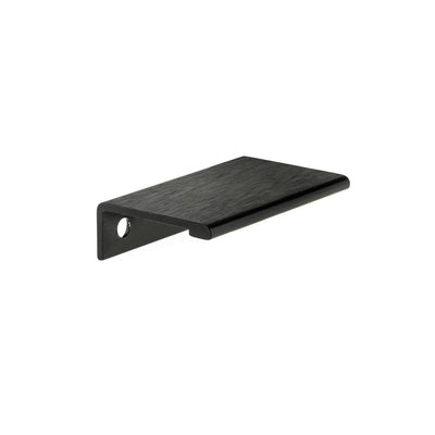 1-31/32 in. (50 mm) Brushed Black Contemporary Drawer Edge Pull - Super Arbor