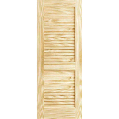 36 in. x 80 in. Unfinished Plantation Louver Louver Solid Core Wood Interior Door Slab - Super Arbor