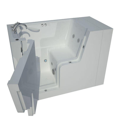 Nova Heated Wheelchair Accessible 4.5 ft. Walk-In Whirlpool Bathtub in White with Chrome Trim - Super Arbor