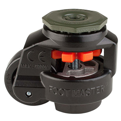 2-1/2 in. Nylon Wheel Standard Stem Leveling Caster with Load Rating 1100 lbs. - Super Arbor