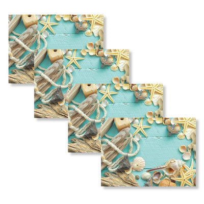 Sea Shell 18 in. W x 13 in. L Polypropylene 4-pack Placemat Set - Super Arbor