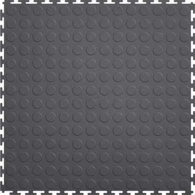 Supreme Garage Tile Coin 1.71 ft. Width x 1.71 ft. Length Dark Gray PVC Garage Flooring