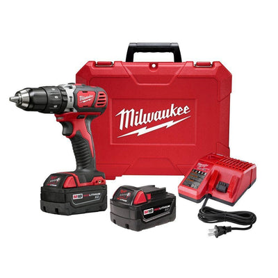 M18 18-Volt Lithium-Ion Cordless 1/2 in. Hammer Drill Driver Kit w/(2) 3.0Ah Batteries, Charger & Hard Case - Super Arbor