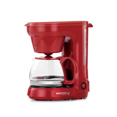 650-Watt Red 5 Cup Coffee Maker - Super Arbor