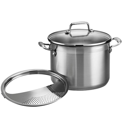 Gourmet 6 qt. Stainless Steel Stock Pot with Glass Lid - Super Arbor