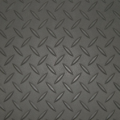 Diamond Deck 7.5 ft. x 10 ft. Charcoal Textured PVC Floor Mat - Super Arbor
