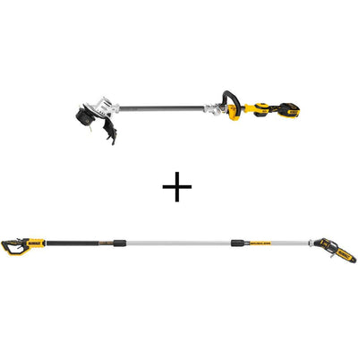 DEWALT 20V MAX Lithium-Ion Brushless Cordless String Trimmer with Bonus 8 in. 20-Volt MAX Pole Saw (Tool Only) - Super Arbor