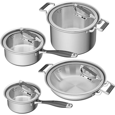 CookCraft by Candace 8-Piece Stainless Steel Cookware Set - Super Arbor