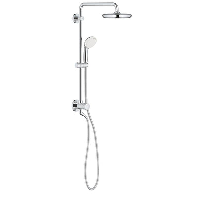 2-spray 8.25 in. Dual Shower Head and Handheld Shower Head in Chrome - Super Arbor
