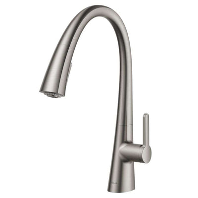 Nolen Single-Handle Pull-Down Sprayer Kitchen Faucet with 2-Function Sprayhead in all-Brite Spot Free Stainless Steel - Super Arbor
